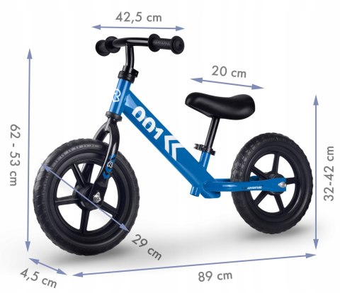 ROWEREK BIEGOWY DLA DZIECI JEŹDZIK LEKKI STABILNY KOŁA EVA NIEBIESKI