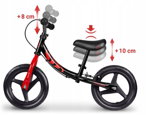 ROWEREK BIEGOWY DLA DZIECI LEKKI KOŁA EVA HAMULEC CZARNY