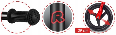 ROWEREK BIEGOWY DLA DZIECI LEKKI KOŁA EVA HAMULEC CZARNY