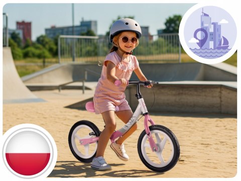 ROWEREK BIEGOWY DLA DZIECI LEKKI KOŁA EVA HAMULEC RÓŻOWY