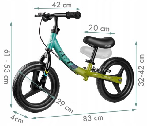 ROWEREK BIEGOWY DLA DZIECI LEKKI KOŁA EVA HAMULEC