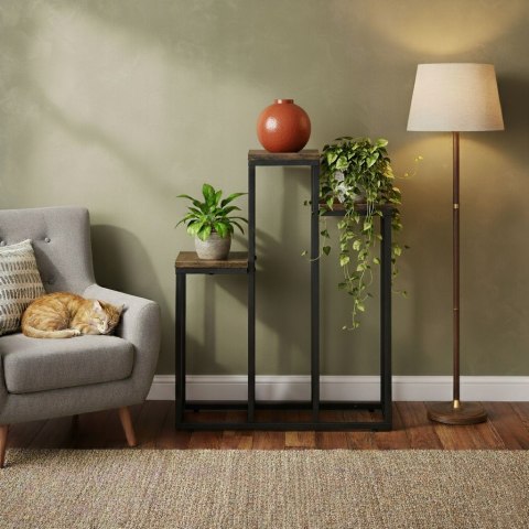 Stojący Kwietnik Stojak na Kwiaty Ozdoby 3 Półki Styl Loft Stojący Kwietnik Stojak na Kwiaty Ozdoby 3 Półki Styl Loft
