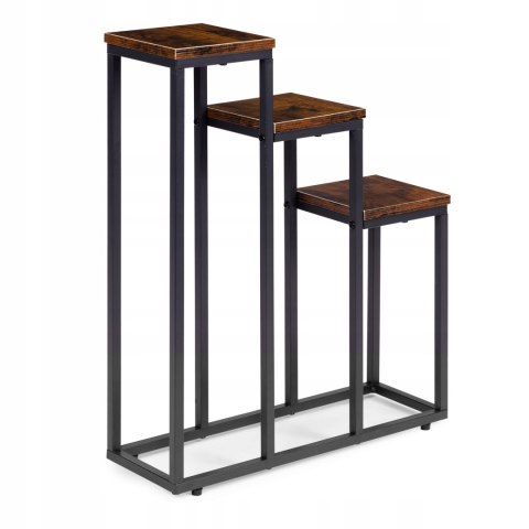 Stojący Kwietnik Stojak na Kwiaty Ozdoby 3 Poziomy Styl Loft Stojący Kwietnik Stojak na Kwiaty Ozdoby 3 Poziomy Styl Loft