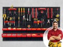 TABLICA NARZĘDZIOWA WARSZTATOWA 128x76cm HUMBERG 54 elementy FULL ZESTAW