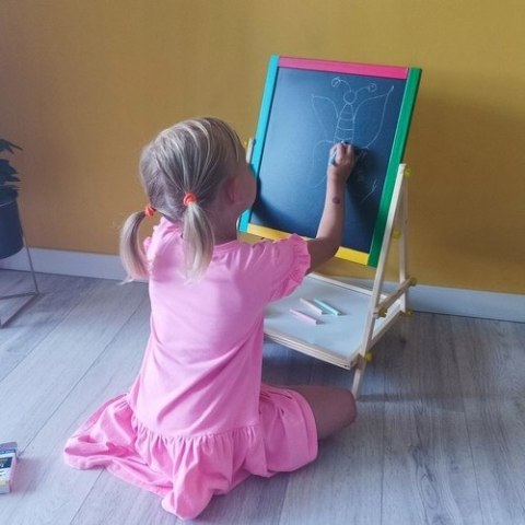 Tablica Magnetyczna Obrotowa Kredowa Dwustronna dla Dzieci Suchościeralna Tablica Magnetyczna Obrotowa Kredowa Dwustronna dla Dzieci Suchościeralna