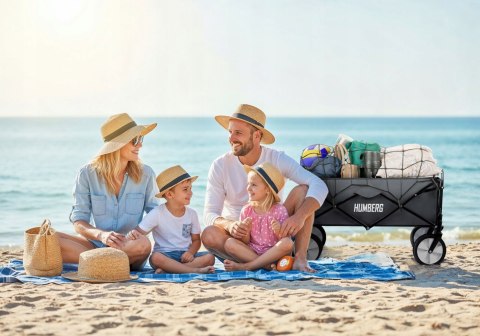 WÓZEK OGRODOWY TRANSPORTOWY TURYSTYCZNY SKŁADANY PLAŻOWY Z SIATKĄ 90kg WÓZEK OGRODOWY TRANSPORTOWY TURYSTYCZNY SKŁADANY PLAŻOWY Z SIATKĄ 90kg