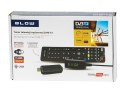 DEKODER TUNER TV DVB-T2 HEVC H.265 FULL HD MINI STICK PILOT BATERIE ZESTAW