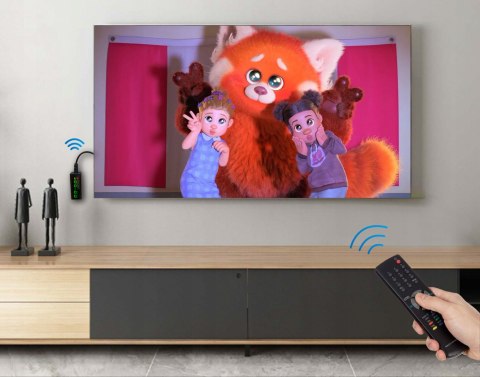 DEKODER TUNER TV DVB-T2 HEVC H.265 FULL HD MINI STICK PILOT ZESTAW HDMI USB