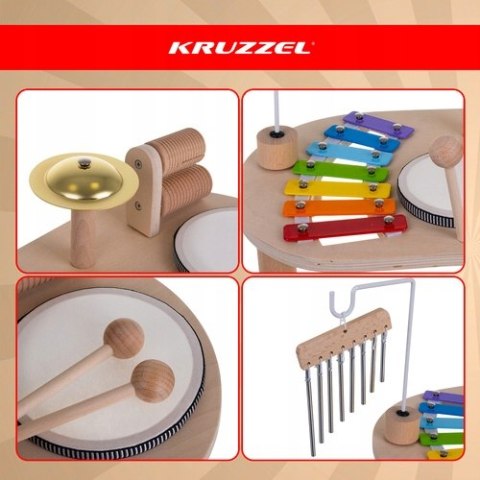 Drewniany Stolik Edukacyjny Perkusja Dla Dzieci Sensory Montessori Jakość