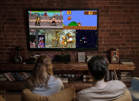 GRA TELEWIZYJNA TV MINI RETRO KONSOLA HDMI BEZPRZEWODOWA 2xPAD 22073 GIER