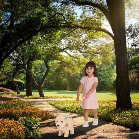 Interaktywny Piesek Pudel na Smyczy Chodzi Szczeka Rusza Ogonem