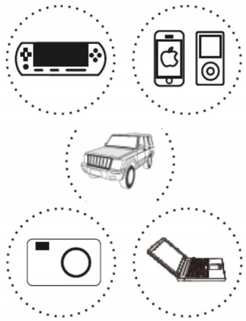 JUMP STARTER ROZRUCH BOOSTER POWERBANK LATARKA MŁOTEK KABLE ZESTAW 12800mAh