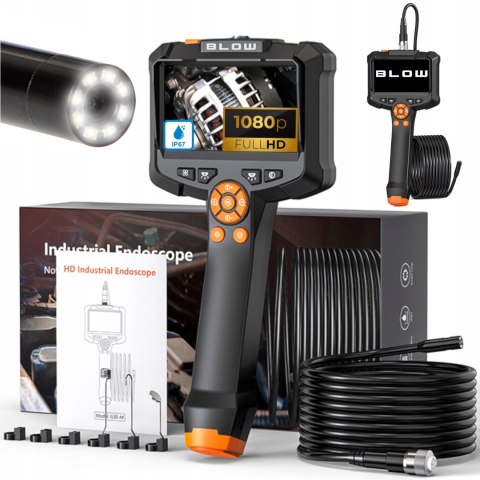 KAMERA INSPEKCYJNA WARSZTATOWA ENDOSKOP 5M FULL HD LCD do RUR SILNIKA LED