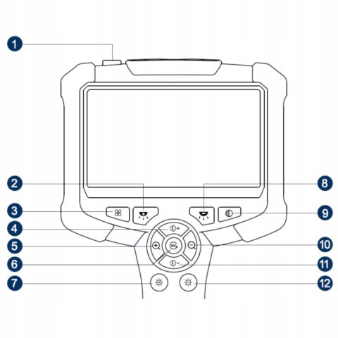 KAMERA INSPEKCYJNA WARSZTATOWA ENDOSKOP 5M FULL HD LCD do RUR SILNIKA LED