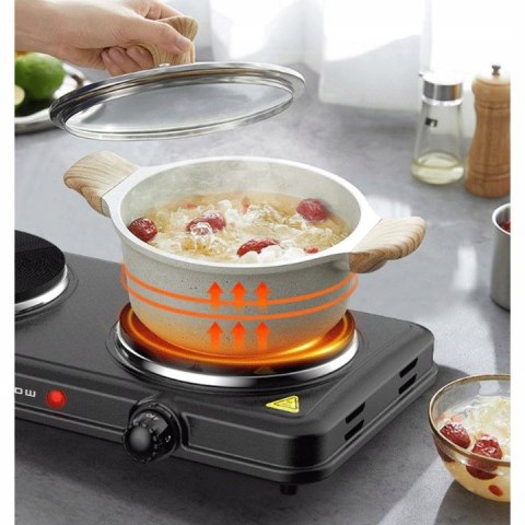 KUCHENKA ELEKTRYCZNA DWUPALNIKOWA 2000w PŁYTA GRZEWCZA NA PRĄD TURYSTYCZNA