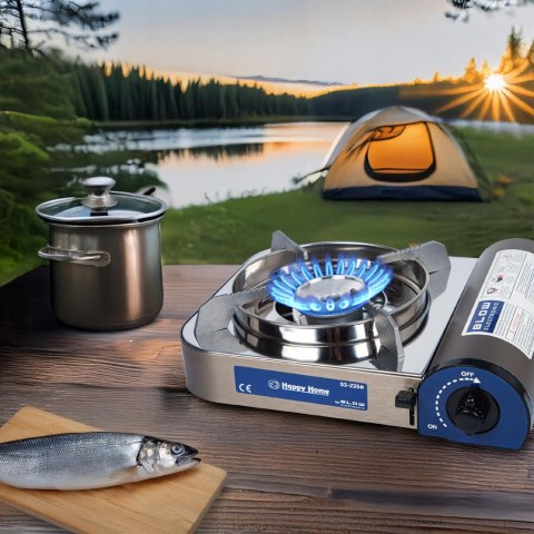 KUCHENKA TURYSTYCZNA GAZOWA NA KARTUSZ KEMPINGOWA TURBO WALIZKA MOC 2,9kW