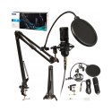 MIKROFON DO KOMPUTERA GAMINGOWY POJEMNOŚCIOWY STUDYJNY STATYW USB ZESTAW