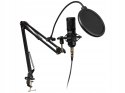 MIKROFON DO KOMPUTERA GAMINGOWY POJEMNOŚCIOWY STUDYJNY STATYW USB ZESTAW