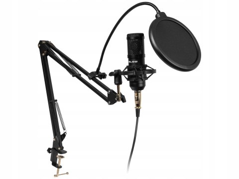 MIKROFON DO KOMPUTERA GAMINGOWY POJEMNOŚCIOWY STUDYJNY STATYW USB ZESTAW