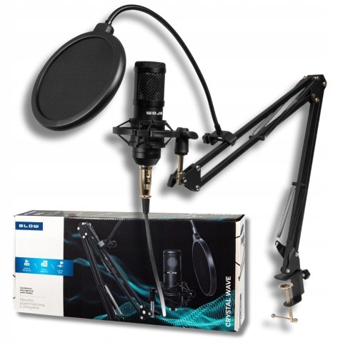 MIKROFON DO KOMPUTERA GAMINGOWY POJEMNOŚCIOWY STUDYJNY STATYW USB ZESTAW