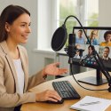 MIKROFON DO KOMPUTERA GAMINGOWY POJEMNOŚCIOWY STUDYJNY STATYW USB ZESTAW