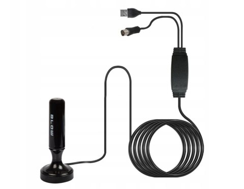 MOCNA ANTENA AKTYWNA POKOJOWA DVBT2 TV FHD 4K MUX-8 LTE WZMACNIACZ MAGNES