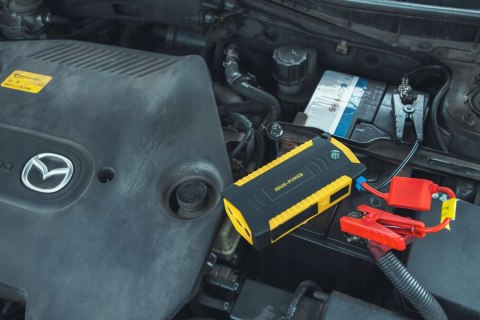 MOCNY JUMP STARTER ROZRUCH BOOSTER POWERBANK 12V ZESTAW 16800mAh
