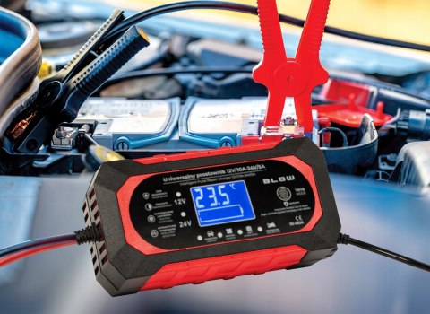 MOCNY PROSTOWNIK SAMOCHODOWY AUTOMATYCZNY NAPRAWA AKUMULATORÓW 24V 12V 10A