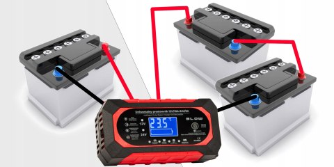 MOCNY PROSTOWNIK SAMOCHODOWY AUTOMATYCZNY NAPRAWA AKUMULATORÓW 24V 12V 10A