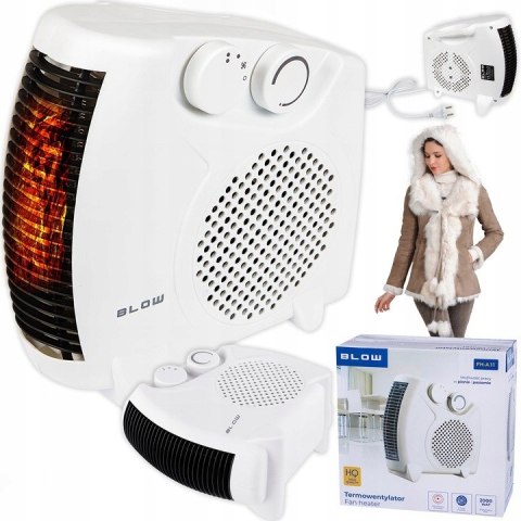 MOCNY TERMOWENTYLATOR ELEKTRYCZNY FARELKA GRZEJNIK TERMOSTAT 2000W PIECYK