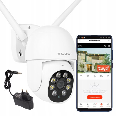 OBROTOWA KAMERA ZEWNĘTRZNA WIFI IP 4MPx WQHD AUDIO ŚLEDZENIE 4xZOOM TUYA