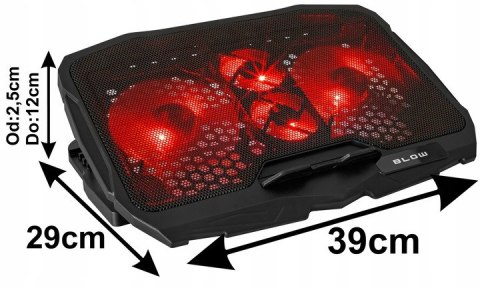 PODSTAWKA PODKŁADKA CHŁODZĄCA POD LAPTOPA 12-17" STABILNA GAMINGOWA DUŻA