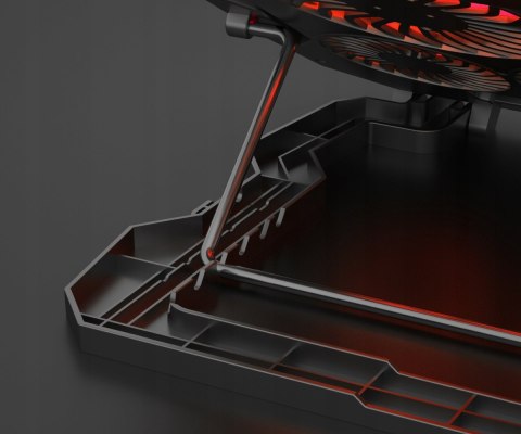 PODSTAWKA PODKŁADKA CHŁODZĄCA REGULOWANA 9-17'' LED RGB 2x USB POD LAPTOPA