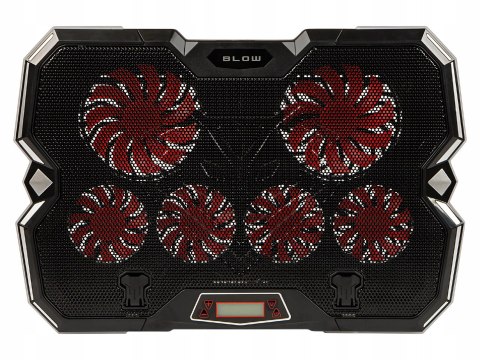 PODSTAWKA PODKŁADKA CHŁODZĄCA REGULOWANA 9-17'' LED RGB 2x USB POD LAPTOPA