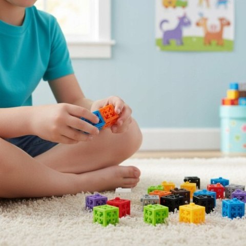 Przestrzenne Klocki Konstrukcyjne Kreatywne 2x2cm dla Dzieci 160el.