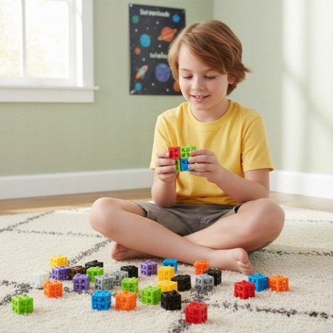 Przestrzenne Klocki Konstrukcyjne Kreatywne 2x2cm dla Dzieci 160el.