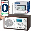 RADIO KUCHENNE BLUETOOTH PRZENOŚNE RETRO LCD ANTENA FM USB SD ZEGAR BUDZIK