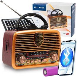 RADIO KUCHENNE PRZENOŚNE RETRO NA BATERIE SOLARNE BLUETOOTH ANTENA UCHWYT
