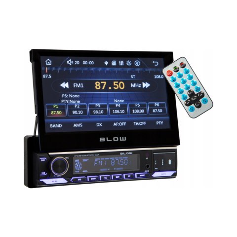 RADIO SAMOCHODOWE 1-DIN 7 CALI WYSUWANY DOTYKOWY EKRAN CARPLAY ANDROID AUTO