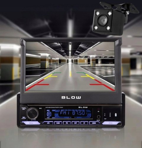 RADIO SAMOCHODOWE 1-DIN 7 CALI WYSUWANY DOTYKOWY EKRAN CARPLAY ANDROID AUTO