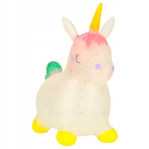 SKOCZEK GUMOWY DLA DZIECI JEDNOROŻEC DO SKAKANIA DMUCHANY Z POMPKĄ 47cm