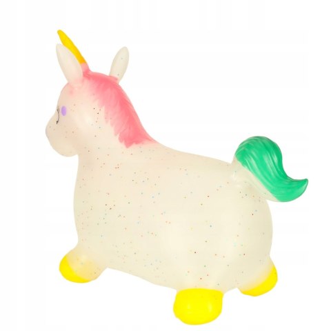 SKOCZEK GUMOWY DLA DZIECI JEDNOROŻEC DO SKAKANIA DMUCHANY Z POMPKĄ 47cm