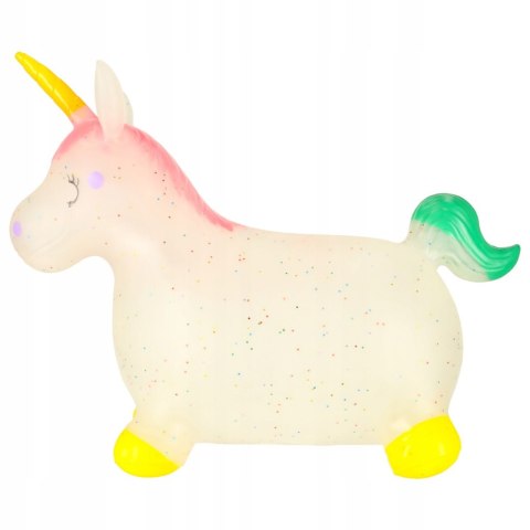 SKOCZEK GUMOWY DLA DZIECI JEDNOROŻEC DO SKAKANIA DMUCHANY Z POMPKĄ 47cm