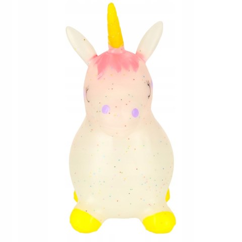 SKOCZEK GUMOWY DLA DZIECI JEDNOROŻEC DO SKAKANIA DMUCHANY Z POMPKĄ 47cm