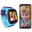 SMARTWATCH ZEGAREK DLA DZIECI SIM TELEFON WIDEOROZMOWY GPS SMS NIEBIESKI