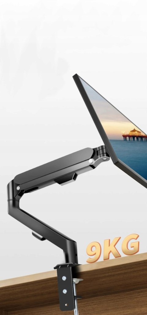 SOLIDNY REGULOWANY BIURKOWY UCHWYT NA MONITOR 10-32' CALI WIESZAK VESA 9KG