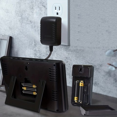 STACJA POGODY BEZPRZEWODOWA POGODOWA METEO TERMOMETR HIGROMETR BAROMETR LED