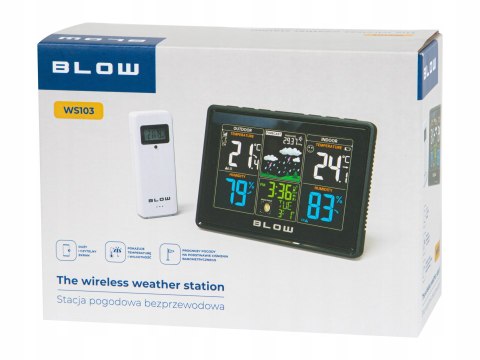 STACJA POGODY BEZPRZEWODOWA POGODOWA METEO TERMOMETR HIGROMETR BAROMETR LED