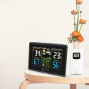 STACJA POGODY BEZPRZEWODOWA POGODOWA METEO TERMOMETR HIGROMETR BAROMETR LED