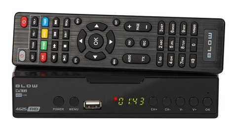 TUNER DEKODER DVB-T2 TV NAZIEMNEJ H.265 HEVC FULL HD USB HDMI PILOT BATERIE